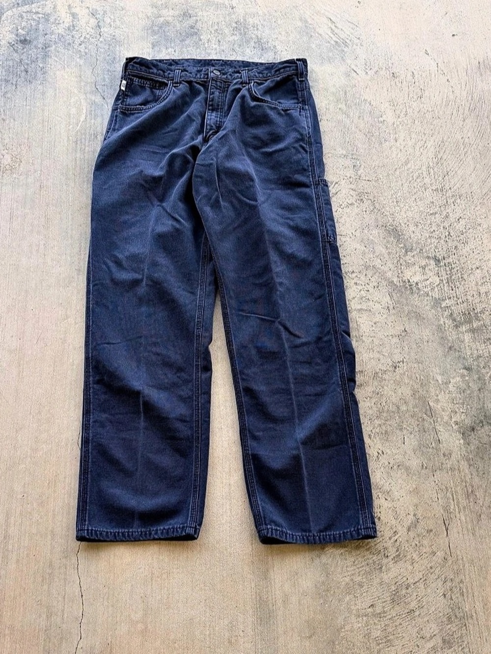 Carhartt FR Canvas Work Pant Men's Blue Canvas Work Pants Waist 34 x 32